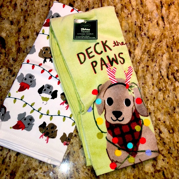 Tahoe Tidings Other - Adorable Christmas Dog Kitchen Towels